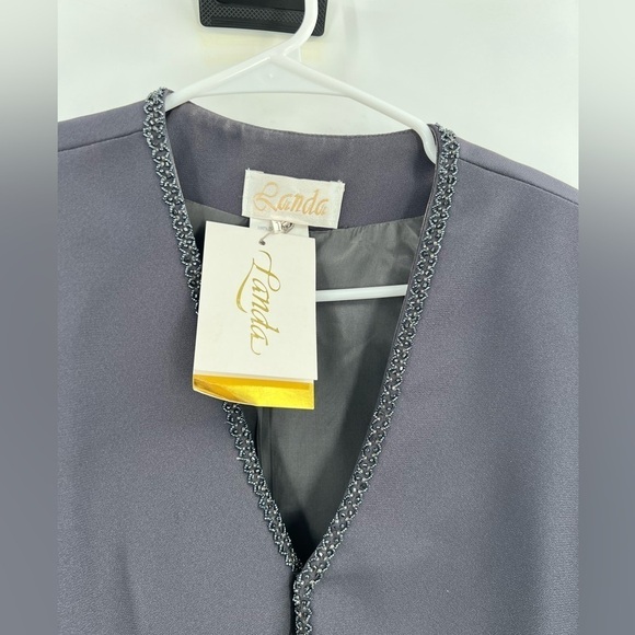 Lands grey bedazzled duster jacket blazer size 16 - Picture 2 of 9